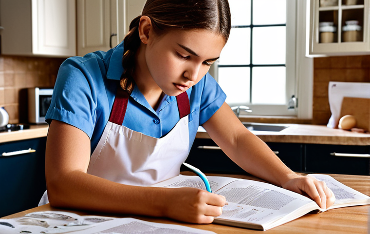 **

A focused student deeply engrossed in studying baking books, surrounded by highlighted notes and practice exam papers, capturing the dedication required for the written baking certification test.

**